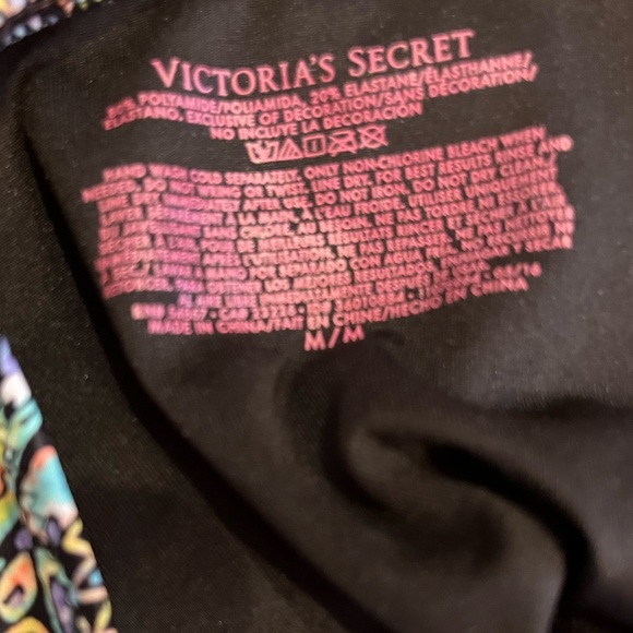 VIctorias secret side tie bikini bottoms black blue medium - Picture 3 of 3